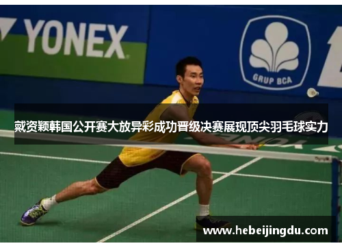 戴资颖韩国公开赛大放异彩成功晋级决赛展现顶尖羽毛球实力