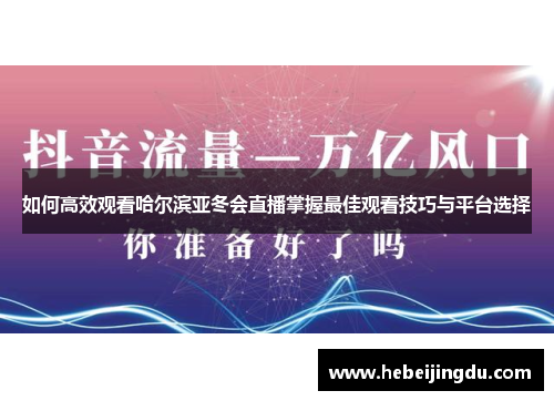 如何高效观看哈尔滨亚冬会直播掌握最佳观看技巧与平台选择